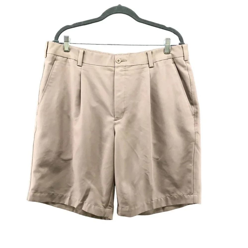 Nike Golf Shorts Mens 36 Beige Pleated Front‎ 10